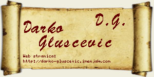 Darko Gluščević vizit kartica